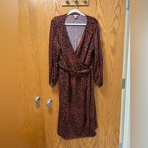 Leopard Print Wrap Dress from AVA & VIV